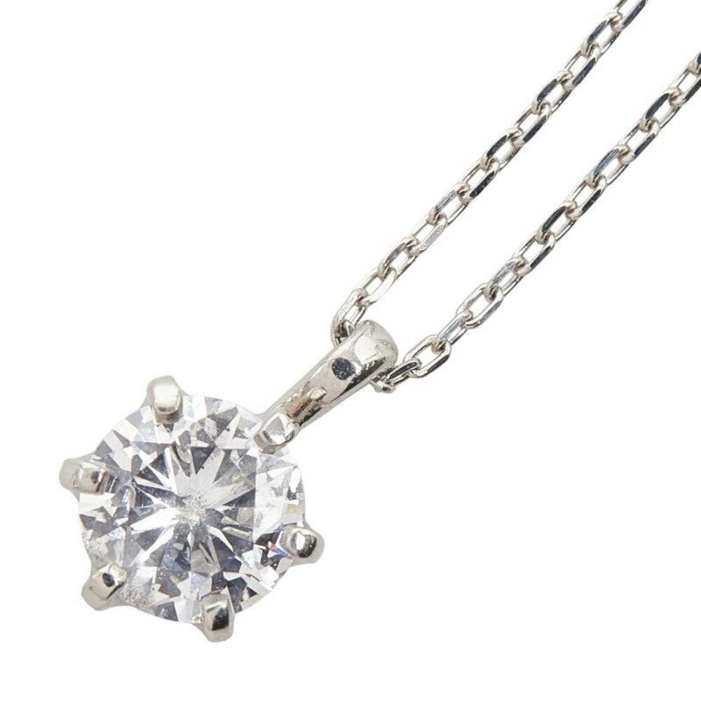 Unbranded Diamond Petite Necklace Platinum 900 Silver